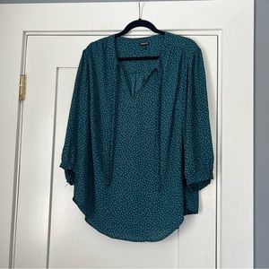 Torrid tie front Harper blouse